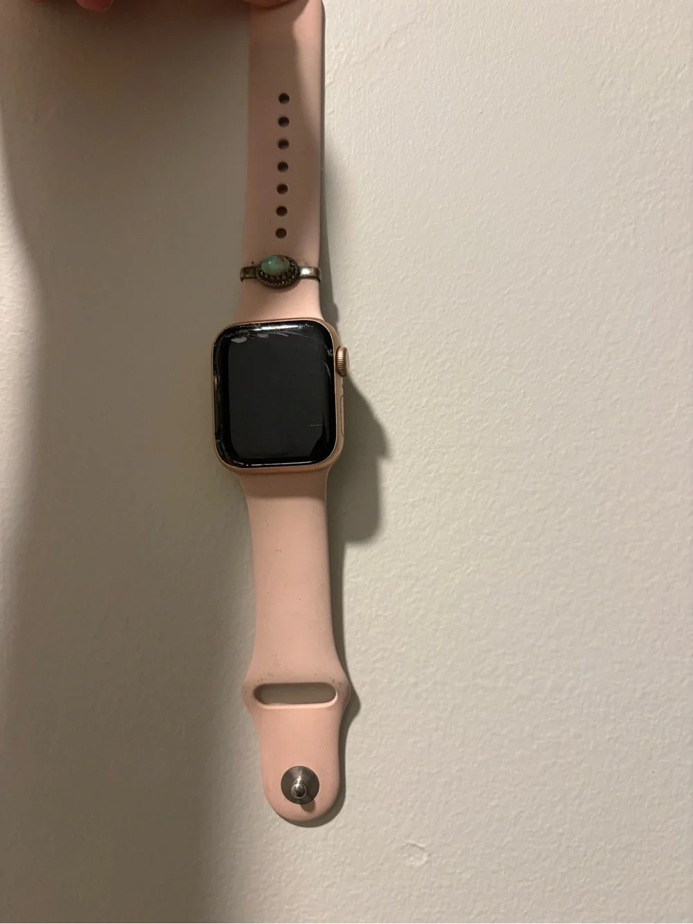 Pink Silicone APPLE WATCH with Rose Gold Case